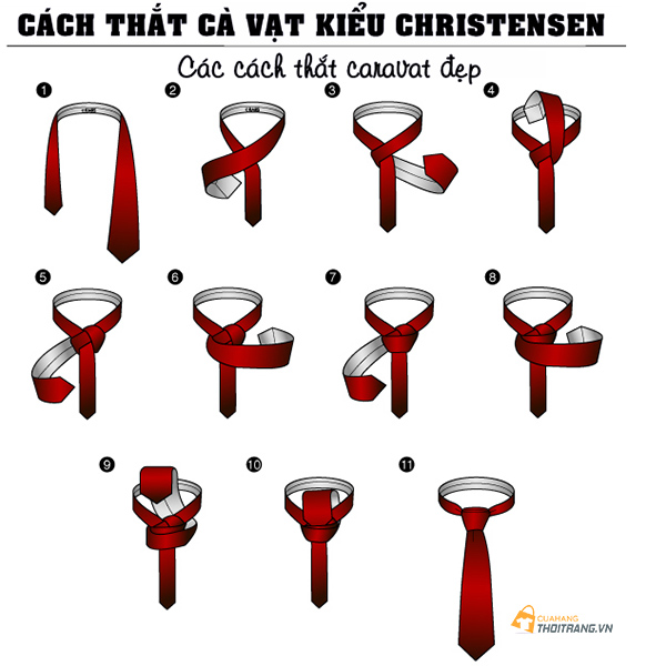 Cách thắt cà vạt kiểu Christensen